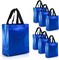 Set of 30 Shiny Blue Gift Bags in Bulk - Blue Reusable Gift Bags Medium Size - Goodie Bags, Birthday Gift Bags With Handles, Party Favor Bags, Goody Bags, Return Gift Bags - 8Wx4Dx10H Size